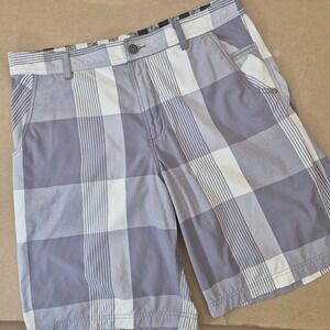 Lululemon Kahuna 10" Plaid Shorts Men's 36 Gray‎ Golf